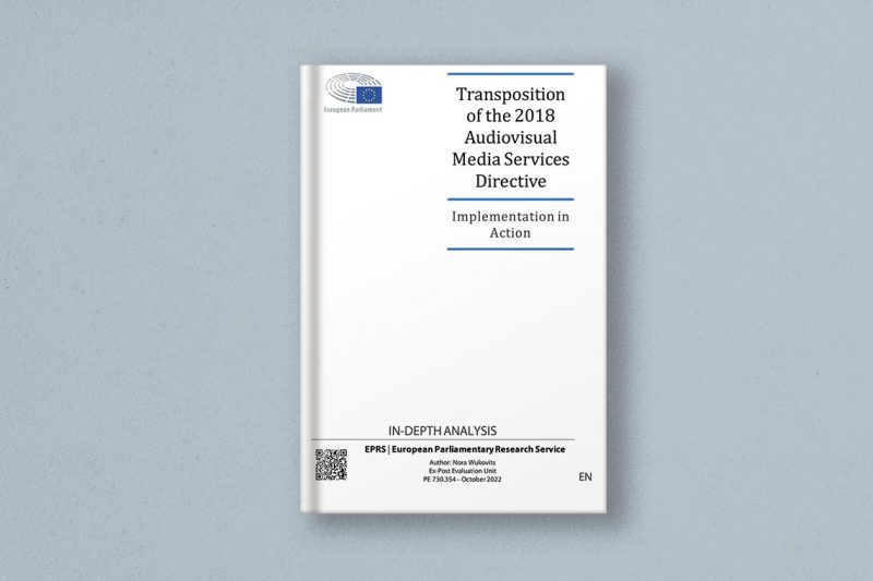 Transposition of the 2018 Audiovisual Media Services Directive. Implementation in action: in-depth analysis